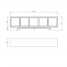 Balcão Buffet Ricco 273 Cm 5 Pts Laminado com Portas em Palhinha
