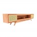 Rack Tv Ricco 273 Cm Laminado com Portas em Palhinha