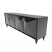 Balcão Buffet Marrocos 220 Cm 4 Pts Laca com Portas Geométricas