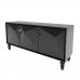 Balcão Buffet Marrocos 167 Cm 3 Pts Laca com Porta Geométrica 3D.