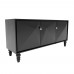 Balcão Buffet Marrocos 167 Cm 3 Pts Laca com Porta Geométrica 3D.