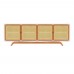 Balcão Buffet Ricco 220 Cm 4 Pts Laca com Portas em Palhinha