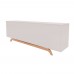 Balcão Buffet Ricco 220 Cm 4 Pts Laca com Portas em Palhinha