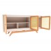 Balcão Buffet Ricco 167 Cm 3 Pts Laca com Portas em Palhinha