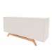 Balcão Buffet Ricco 167 Cm 3 Pts Laca com Portas em Palhinha