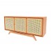 Balcão Buffet Ricco 167 Cm 3 Pts Laminado com Portas em Palhinha