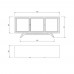 Balcão Buffet Ricco 167 Cm 3 Pts Laminado com Portas em Palhinha