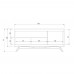 Balcão Buffet Ricco 167 Cm 3 Pts Laminado com Portas em Palhinha
